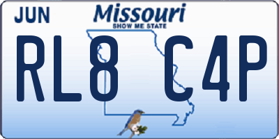 MO license plate RL8C4P