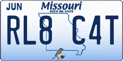 MO license plate RL8C4T