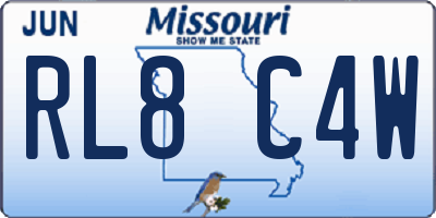 MO license plate RL8C4W