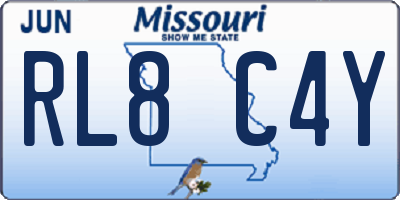 MO license plate RL8C4Y