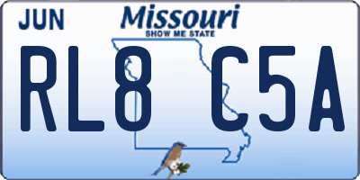 MO license plate RL8C5A