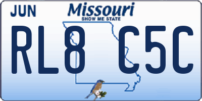 MO license plate RL8C5C