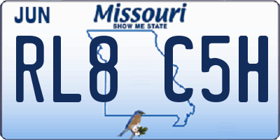 MO license plate RL8C5H