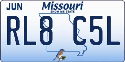 MO license plate RL8C5L