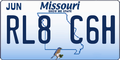 MO license plate RL8C6H