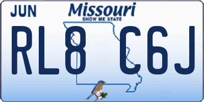 MO license plate RL8C6J