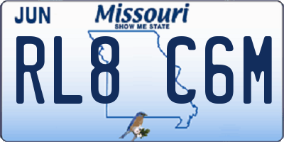 MO license plate RL8C6M