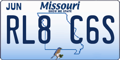 MO license plate RL8C6S