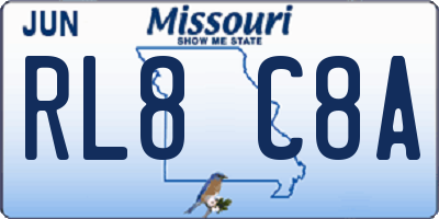 MO license plate RL8C8A