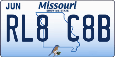 MO license plate RL8C8B