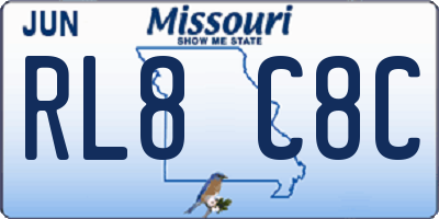 MO license plate RL8C8C