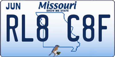MO license plate RL8C8F
