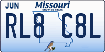 MO license plate RL8C8L