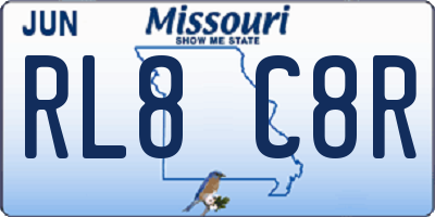 MO license plate RL8C8R