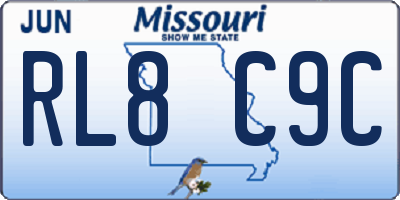 MO license plate RL8C9C