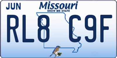 MO license plate RL8C9F
