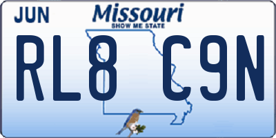 MO license plate RL8C9N