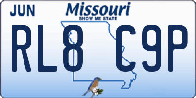 MO license plate RL8C9P