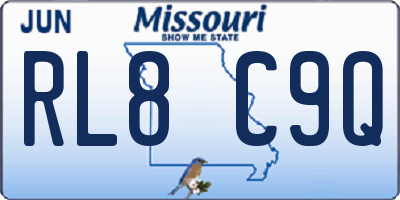 MO license plate RL8C9Q