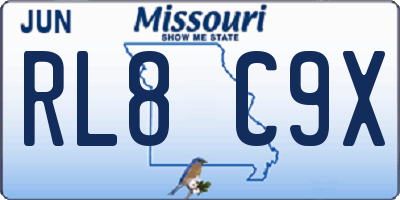 MO license plate RL8C9X