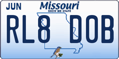 MO license plate RL8D0B