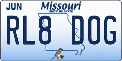 MO license plate RL8D0G