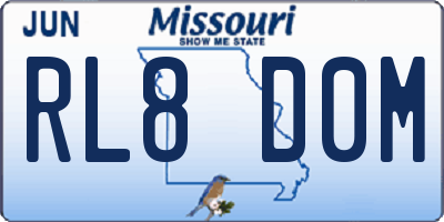 MO license plate RL8D0M