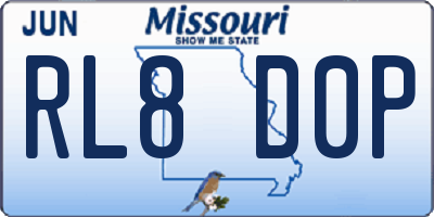 MO license plate RL8D0P