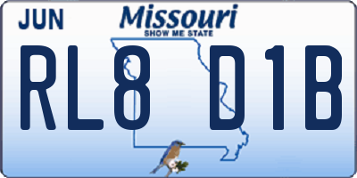 MO license plate RL8D1B