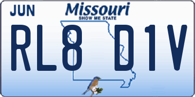 MO license plate RL8D1V