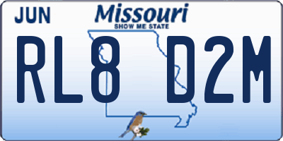 MO license plate RL8D2M