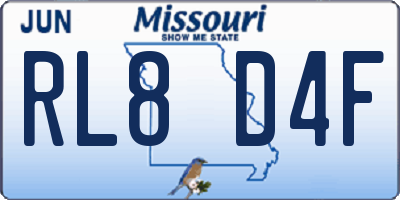 MO license plate RL8D4F