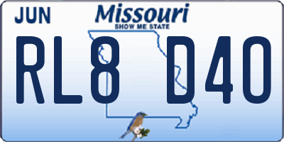 MO license plate RL8D4O