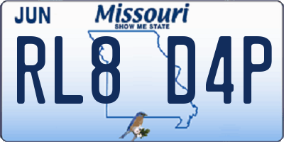 MO license plate RL8D4P