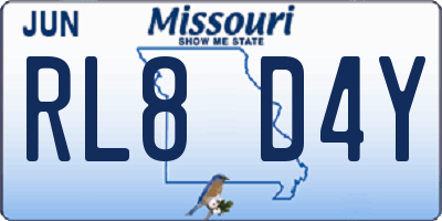 MO license plate RL8D4Y