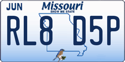 MO license plate RL8D5P