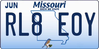 MO license plate RL8E0Y