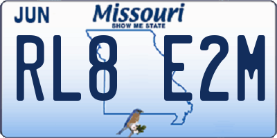 MO license plate RL8E2M