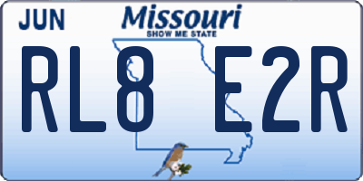 MO license plate RL8E2R