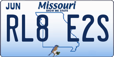 MO license plate RL8E2S