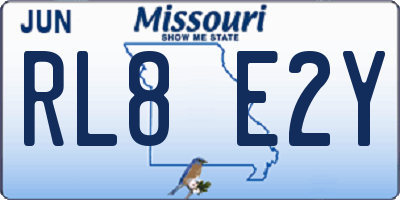 MO license plate RL8E2Y