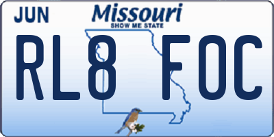 MO license plate RL8F0C