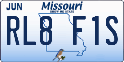 MO license plate RL8F1S