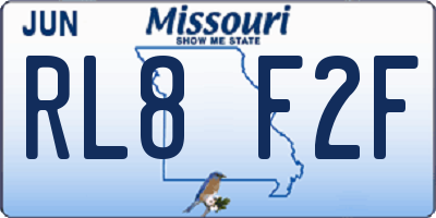 MO license plate RL8F2F