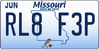 MO license plate RL8F3P