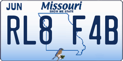 MO license plate RL8F4B