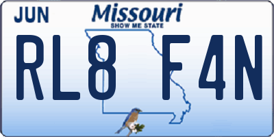 MO license plate RL8F4N