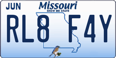 MO license plate RL8F4Y