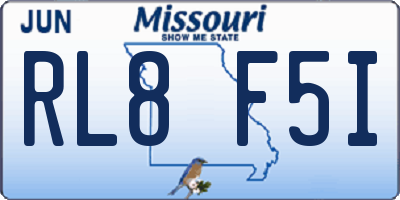 MO license plate RL8F5I
