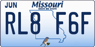 MO license plate RL8F6F